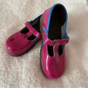 Sanita girls pink patent glogs/maryjane shoes